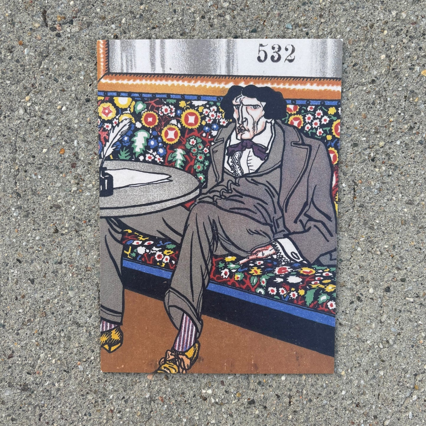 Viennese Cafe: The Man of Letters 5x7 Postcard