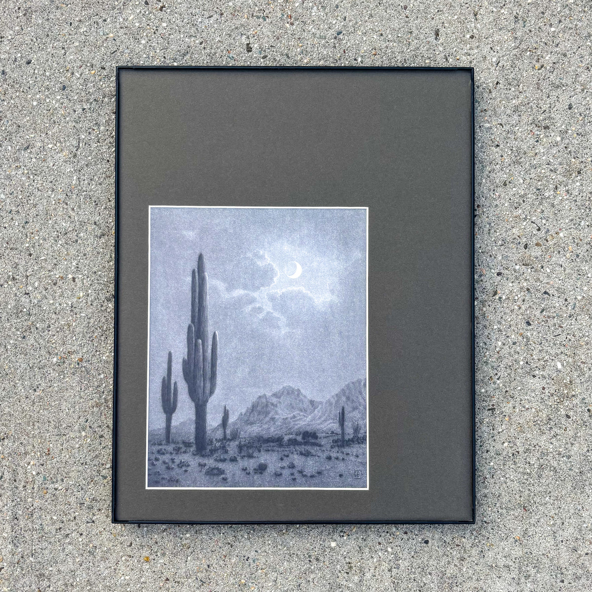 11"x14" George Elbert Burr – New Moon and Evening Star