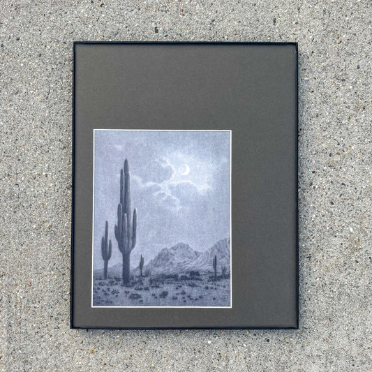 11"x14" George Elbert Burr – New Moon and Evening Star